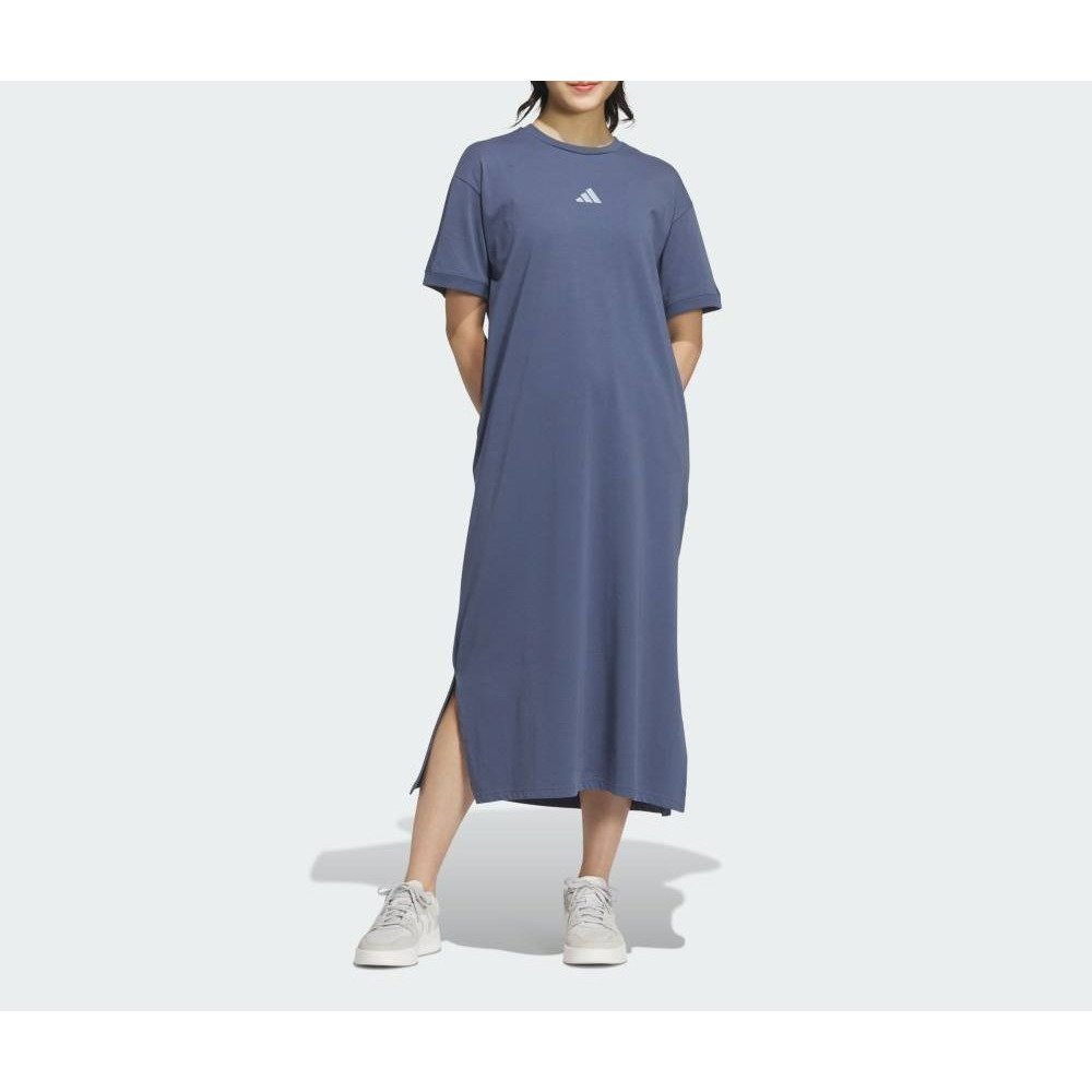 【アディダス/adidas】の【公式】アディダス adidas ワード Tシャツワンピース インテリア・キッズ・メンズ・レディースファッション・服の通販 founy(ファニー) 　ファッション　Fashion　レディースファッション　Ladies' Fashion Online　ワンピース　Dress　シャツワンピース　Shirt Dresses　フィット　Fit　リラックス　Relax　旅行　Travel　ブルー|ID: prp329100004586193 ipo3291000000032519886