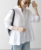 【シップス フォー ウィメン/SHIPS】のSHIPS any 洗濯機可能 リネン ミックス リボン ペプラム バンドカラー シャツ 2 ホワイト|ID: prp329100004586261 ipo3291000000033598498