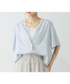 【グローバルワーク/GLOBAL WORK】のさらさらリラックスVネックブラウス半袖/290894 人気、トレンドファッション・服の通販 founy(ファニー) ファッション Fashion レディースファッション Ladies' Fashion Online トップス・カットソー Tops/Tshirt シャツ/ブラウス Shirts/Blouses Vネック V-Neck リボン Ribbon リラックス Relax 半袖 Short Sleeve thumbnail ライトブルーストライプ82|ID: prp329100004586265 ipo3291000000032627460