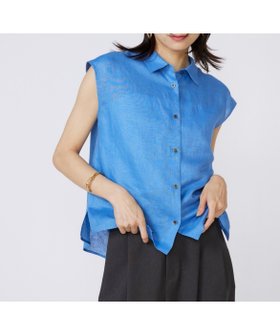 【イネド/INED】のリネンフレンチスリーブシャツブラウス 人気、トレンドファッション・服の通販 founy(ファニー) ファッション Fashion レディースファッション Fashion for Women トップス・カットソー Cut & Sew Tops シャツ・ブラウス・オフィスカジュアル Elegant Blouses & Button-Ups カッティング Cutting Detail スマート Smart, Elegant フェミニン Feminine, Girly リネン Linen, Linen Fabric エレガント 上品 Elegant |ID:prp329100004586288