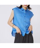 【イネド/INED】のリネンフレンチスリーブシャツブラウス 人気、トレンドファッション・服の通販 founy(ファニー) ファッション Fashion レディースファッション Fashion for Women トップス・カットソー Cut & Sew Tops シャツ・ブラウス・オフィスカジュアル Elegant Blouses & Button-Ups カッティング Cutting Detail スマート Smart, Elegant フェミニン Feminine, Girly リネン Linen, Linen Fabric エレガント 上品 Elegant thumbnail ブルー|ID: prp329100004586288 ipo3291000000033051888
