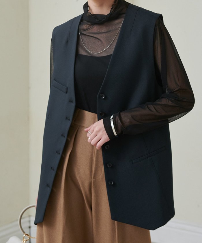 【ラナン/Ranan】のオーバーサイズジレ インテリア・キッズ・メンズ・レディースファッション・服の通販 founy(ファニー) https://founy.com/ ファッション Fashion レディースファッション WOMEN アウター Coat Outerwear トップス・カットソー Tops/Tshirt ベスト/ジレ Gilets/Vests インナー Inner ティアードワンピース Tiered Dress ポケット Pocket マニッシュ Mannish エレガント 上品 Elegant |ID: prp329100004586300 ipo3291000000032520876