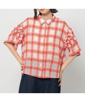 【ニコアンド/niko and】のシアーオンブレチェックフリルシャツ 人気、トレンドファッション・服の通販 founy(ファニー) ファッション Fashion レディースファッション Ladies' Fashion Online トップス・カットソー Tops/Tshirt シャツ/ブラウス Shirts/Blouses おすすめ Recommend シアー Sheer シンプル Simple タンク Tank チェック Check ノースリーブ No Sleeve バランス Balance フリル Frills エレガント 上品 Elegant 半袖 Short Sleeve 夏 Summer |ID:prp329100004586315