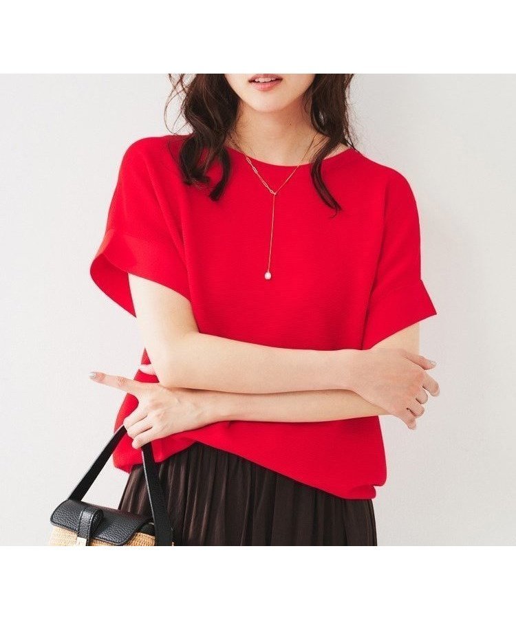 【アンタイトル/UNTITLED】のストレッチコクーンニット インテリア・キッズ・メンズ・レディースファッション・服の通販 founy(ファニー) 　ファッション　Fashion　レディースファッション　Ladies' Fashion Online　トップス・カットソー　Tops/Tshirt　ニット　Knit Tops　ストレッチ　Stretch　夏　Summer　レッド|ID: prp329100004586318 ipo3291000000032626883