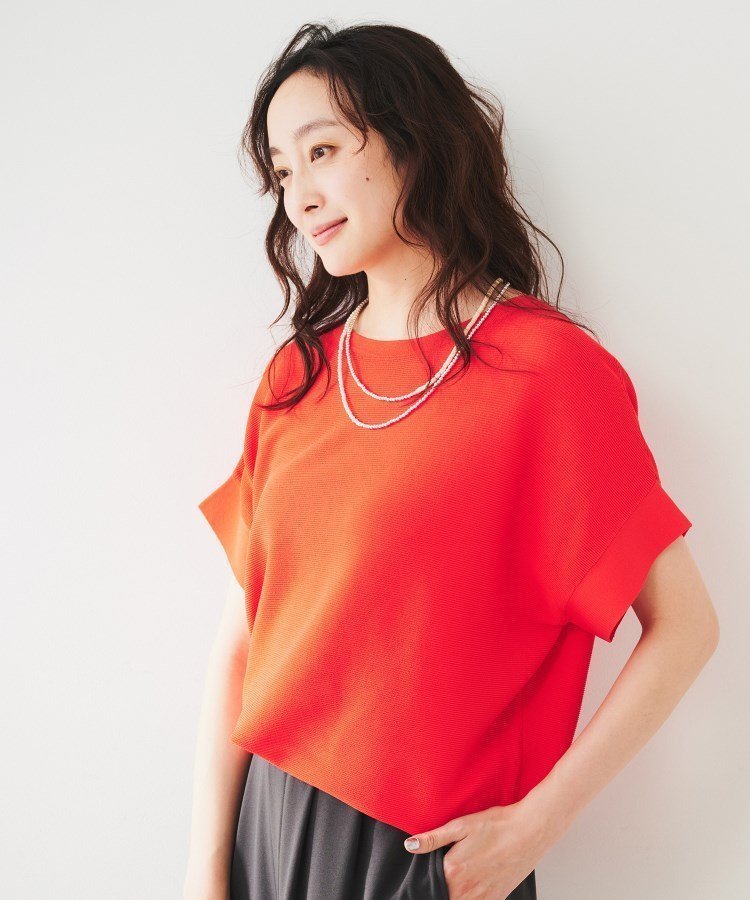【アンタイトル/UNTITLED】のストレッチコクーンニット インテリア・キッズ・メンズ・レディースファッション・服の通販 founy(ファニー) 　ファッション　Fashion　レディースファッション　Ladies' Fashion Online　トップス・カットソー　Tops/Tshirt　ニット　Knit Tops　ストレッチ　Stretch　夏　Summer　オレンジ|ID: prp329100004586318 ipo3291000000032626884