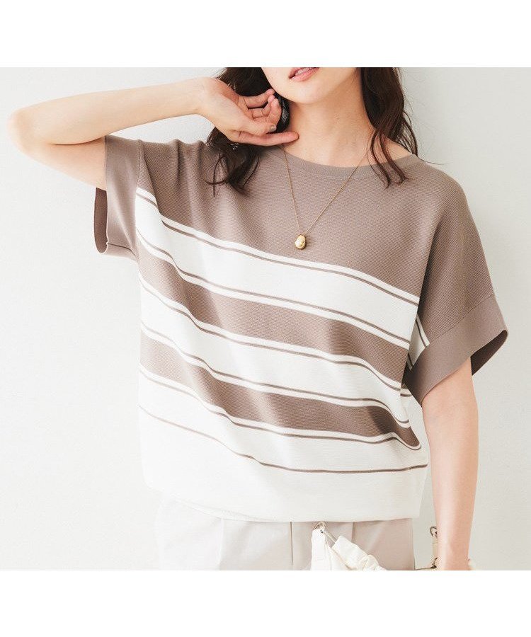 【アンタイトル/UNTITLED】のストレッチコクーンニット インテリア・キッズ・メンズ・レディースファッション・服の通販 founy(ファニー) 　ファッション　Fashion　レディースファッション　Ladies' Fashion Online　トップス・カットソー　Tops/Tshirt　ニット　Knit Tops　ストレッチ　Stretch　夏　Summer　ライトベージュ|ID: prp329100004586318 ipo3291000000032626887