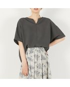 【メルローズ クレール/MELROSE claire】の【ドライジョーゼットスキッパーブラウス】 人気、トレンドファッション・服の通販 founy(ファニー) ファッション Fashion レディースファッション Fashion for Women トップス・カットソー Cut & Sew Tops シャツ・ブラウス・オフィスカジュアル Elegant Blouses & Button-Ups おすすめ Recommended / Our Picks ジョーゼット Georgette, Semi-Sheer Fabric スキッパー Skipper, Open Collar thumbnail チャコールグレー|ID: prp329100004586394 ipo3291000000033323408