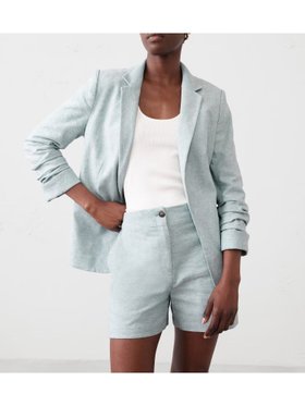【バナナリパブリック ファクトリーストア/BANANA REPUBLIC FACTORY STORE】のBANANA REPUBLIC FACTORY STORE リネンブレンド ヘリンボーン ヘイデンブレザー 人気、トレンドファッション・服の通販 founy(ファニー) ファッション Fashion レディースファッション Fashion for Women シャーリング Shirring, Ruched スタイリッシュ Stylish, Fashionable スリーブ Sleeve, Long Sleeve / Short Sleeve リネン Linen, Linen Fabric |ID:prp329100004586398