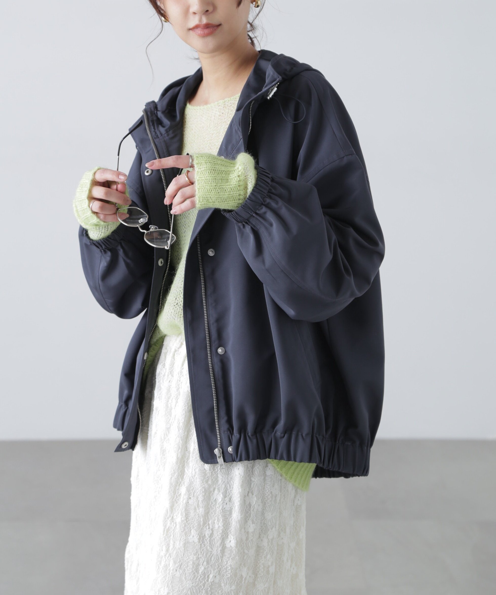 【フリーズマート/FREE'S MART】のマウンテンパーカー インテリア・キッズ・メンズ・レディースファッション・服の通販 founy(ファニー) 　ファッション　Fashion　レディースファッション　Ladies' Fashion Online　トップス・カットソー　Tops/Tshirt　パーカ　Sweats　おすすめ　Recommend　パーカー　Hoodie　フリル　Frills　ロング　Long　ワイド　Wide　スミクロ|ID: prp329100004586411 ipo3291000000032610560