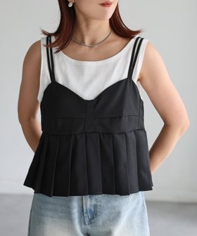【リベリー/Riberry】のプリーツデザインビスチェ/キャミ 人気、トレンドファッション・服の通販 founy(ファニー) ファッション Fashion レディースファッション WOMEN トップス・カットソー Tops/Tshirt キャミソール / ノースリーブ No Sleeves ビスチェ Bustier インナー Inner カッティング Cutting キャミ Cami クラシカル Classical ストレッチ Stretch スラックス Slacks タイトスカート Tight Skirt ダウン Down デコルテ Decolletage デニム Denim トレンド Trend ビスチェ Bustier フィット Fit フェミニン Feminine フレア Flare プリーツ Pleats ペプラム Peplum レース Race ワイド Wide おすすめ Recommend エレガント 上品 Elegant |ID:prp329100004586435