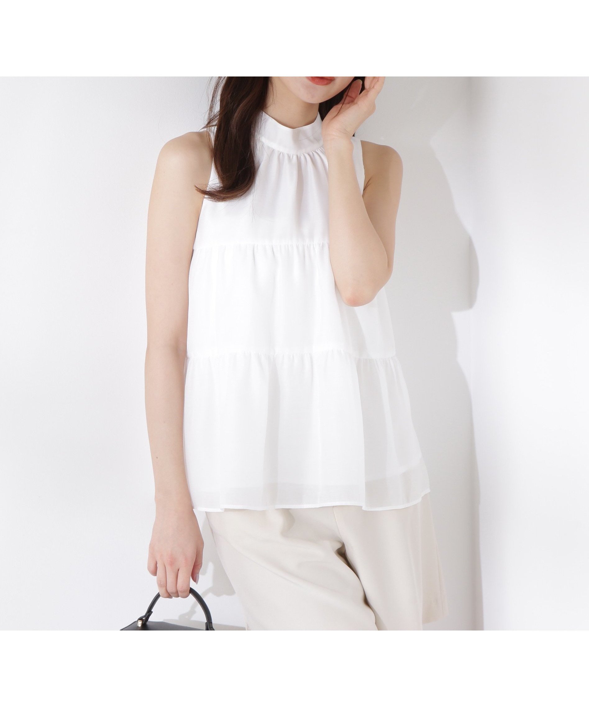 【プロポーション ボディドレッシング/PROPORTION BODY DRESSING】のティアードボウタイブラウス インテリア・キッズ・メンズ・レディースファッション・服の通販 founy(ファニー) 　ファッション　Fashion　レディースファッション　WOMEN　トップス・カットソー　Tops/Tshirt　シャツ/ブラウス　Shirts/Blouses　シアー　Sheer　リボン　Ribbon　ループ　Loop　ホワイト|ID: prp329100004586438 ipo3291000000032521877