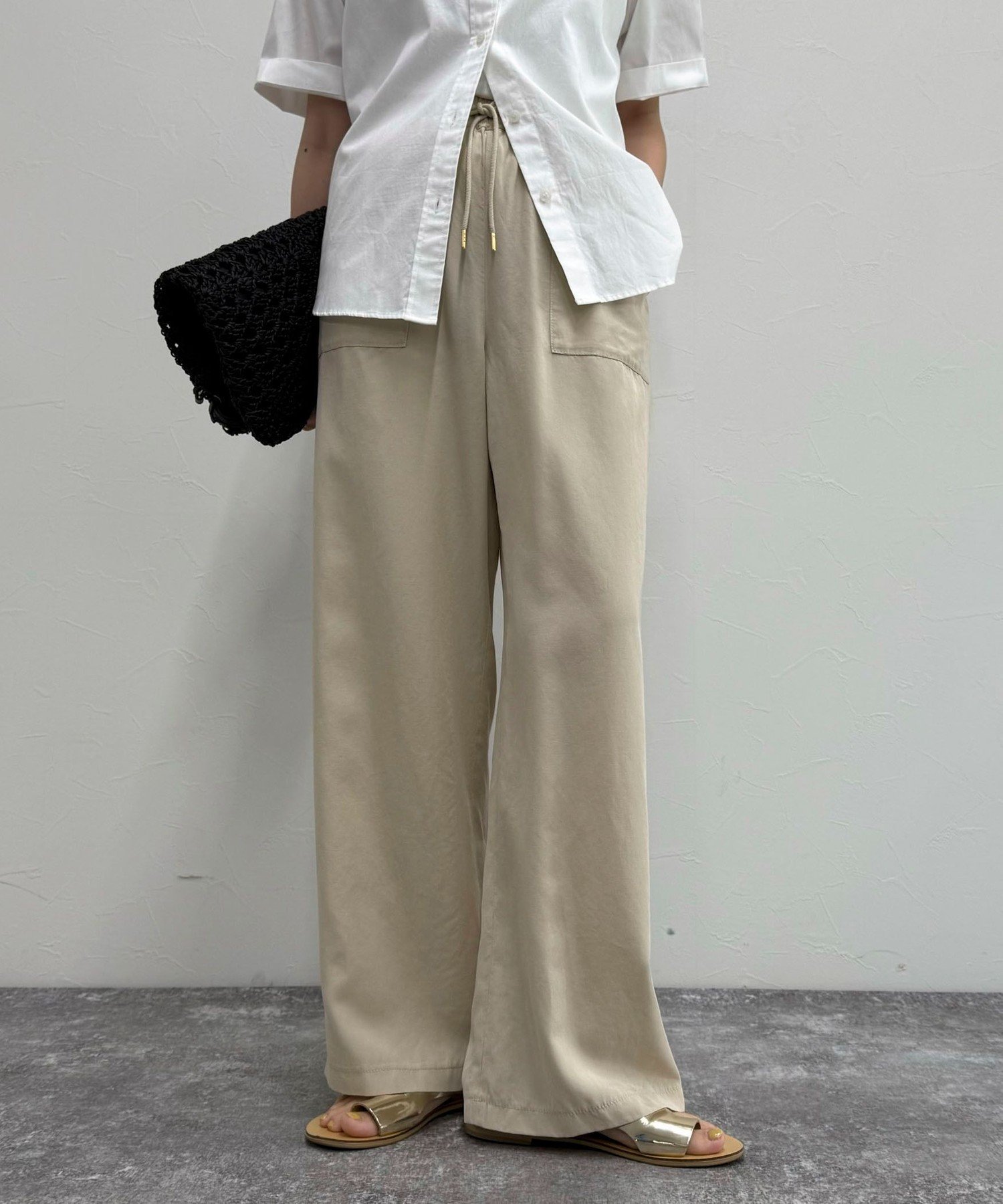【その他のブランド/Other】のシルキーリネンイージーパンツ インテリア・キッズ・メンズ・レディースファッション・服の通販 founy(ファニー) 　ファッション　Fashion　レディースファッション　Fashion for Women　パンツ　Pants & Trousers　2025年　2025　2025春夏・S/S　Spring/Summer 2025 SS25　ポケット　Pocket, Pocket Detail　リネン　Linen, Linen Fabric　エレガント 上品　Elegant　ビジネス 仕事 通勤　Business / Work / Commuting　ベージュ|ID: prp329100004586506 ipo3291000000032711303