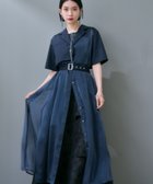 【ハレ/HARE】のジャケットライクシアーワンピース ネイビー88|ID: prp329100004586859 ipo3291000000032527334