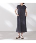 【ナノ ユニバース/nano universe】のAnti Smell Linen フレンチスリーブワンピース チャコール3|ID: prp329100004586944 ipo3291000000032665048