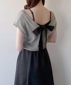 【ジュノア/JUNOAH】のmipiarl ラメニットベスト+バックリボンキャミワンピースset グレー|ID: prp329100004586979 ipo3291000000032528394