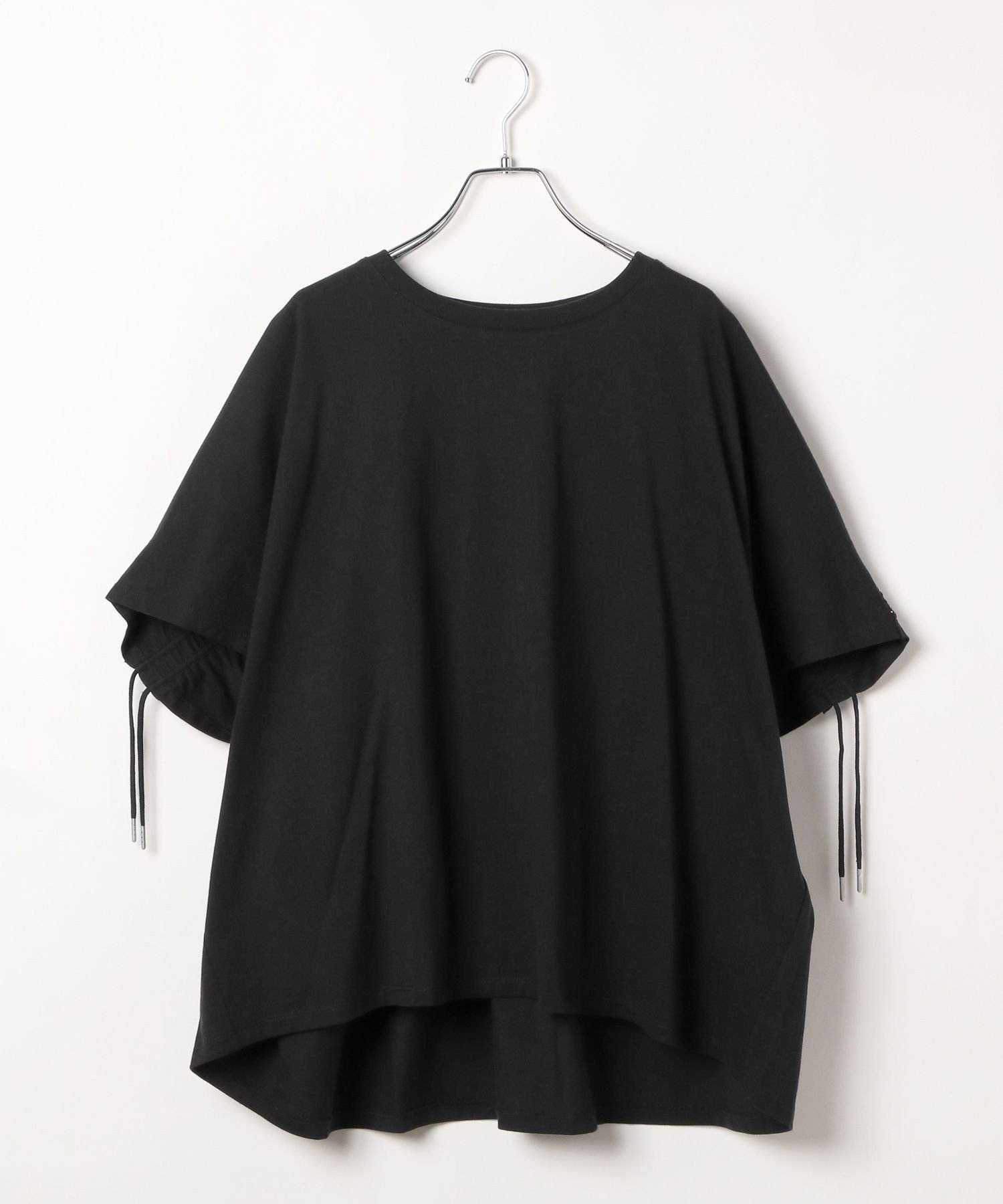 【レプシィム ローリーズファーム/LEPSIM LOWRYS FARM】のバックシャーリングT インテリア・キッズ・メンズ・レディースファッション・服の通販 founy(ファニー) 　ファッション　Fashion　レディースファッション　Ladies' Fashion Online　おすすめ　Recommend　シャーリング　Shirring　ワイド　Wide　ブラック09|ID: prp329100004586995 ipo3291000000032691139