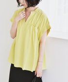 【シップス フォー ウィメン/SHIPS】のquaranciel 手洗い可能 ギャザー スキッパー バンドカラー プルオーバー イエロー|ID: prp329100004587049 ipo3291000000032697882