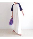 【コーナーズ/CORNERS】の【CORNERS by yui】配色ステッチラグランTシャツワンピース ネイビー×ホワイト|ID: prp329100004587167 ipo3291000000032623322