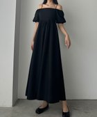 【ジュノア/JUNOAH】の【ペチスカートset】オフショルボリュームフレアワンピース ブラック|ID: prp329100004587169 ipo3291000000032642746