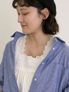 【サマンサモスモス/Samansa Mos2】の【接触冷感】スクエアネックレースノースリーブ オフホワイト|ID: prp329100004587192 ipo3291000000033519812