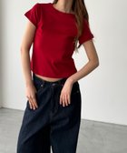 【キャナルジーン/CANAL JEAN】のHARING コンパクトTシャツ 人気、トレンドファッション・服の通販 founy(ファニー) ファッション Fashion レディースファッション Fashion for Women トップス・カットソー Cut & Sew Tops シャツ・ブラウス・オフィスカジュアル Elegant Blouses & Button-Ups ロングTシャツ・Tシャツ Longline T-Shirts & Tees おすすめ Recommended / Our Picks インナー Innerwear コンパクト Compact, Small Size シンプル Simple, Minimal thumbnail レッド|ID: prp329100004587199 ipo3291000000033593370