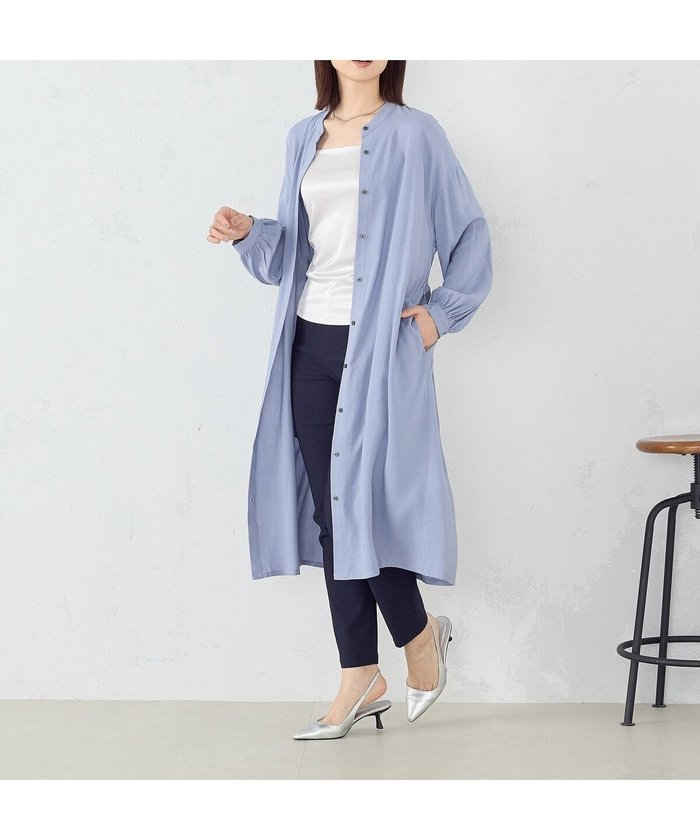 【コムサイズム/COMME CA ISM】のコットンライクレーヨン シャツワンピース インテリア・キッズ・メンズ・レディースファッション・服の通販 founy(ファニー) https://founy.com/ ファッション Fashion レディースファッション Ladies' Fashion Online ワンピース Dress シャツワンピース Shirt Dresses ギャザー Gather ショルダー Shoulder シンプル Simple ドロップ Drop フェミニン Feminine リネン Linen リボン Ribbon リラックス Relax ロング Long 切替 Switching |ID: prp329100004587204 ipo3291000000032530698