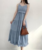 【ジュノア/JUNOAH】のエアリーティアードフリルキャミワンピース ブルー|ID: prp329100004587226 ipo3291000000032531112