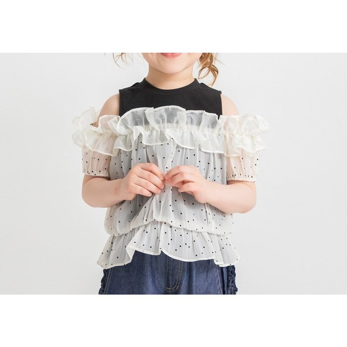 【ブランシェス/branshes / KIDS】の【プチレディ】ドッキングTシャツ インテリア・キッズ・メンズ・レディースファッション・服の通販 founy(ファニー) https://founy.com/ ファッション Fashion キッズファッション Fashion for Kids オーガンジー Organza Fabric タンク Tank Top, Sleeveless Top ドッキング Docking, Mixed Material フリル Frill, Ruffle 夏 Summer |ID: prp329100004587235 ipo3291000000032531260