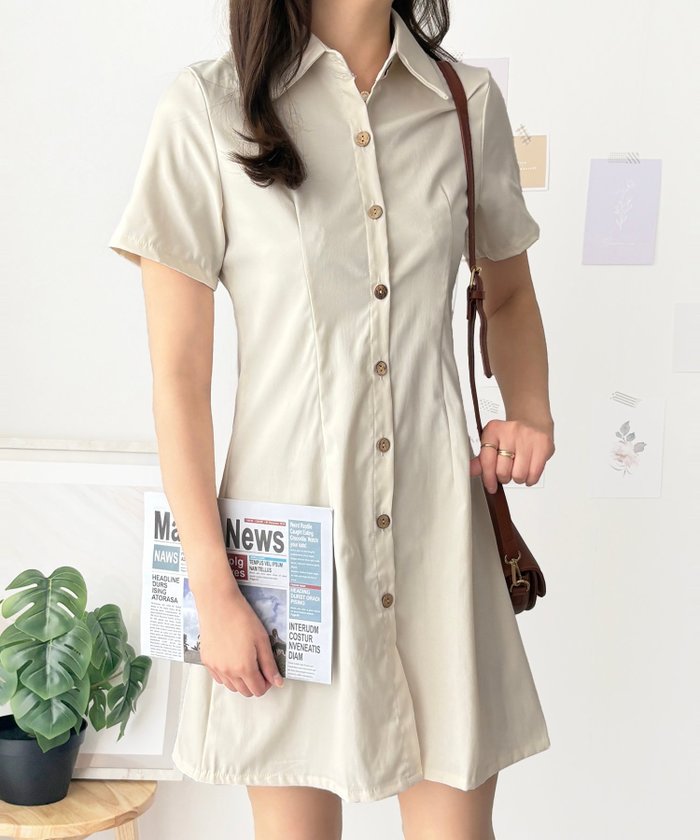 【アミュレット/Amulet】の【Dewlily】半袖ミニシャツワンピース インテリア・キッズ・メンズ・レディースファッション・服の通販 founy(ファニー) https://founy.com/ ファッション Fashion レディースファッション Ladies' Fashion Online ワンピース Dress シャツワンピース Shirt Dresses アクセサリー Accessories シェイプ Shape スニーカー Sneakers エレガント 上品 Elegant 半袖 Short Sleeve 夏 Summer |ID: prp329100004587255 ipo3291000000032531517