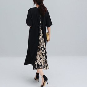 【ミニミニストア/miniministore】のバック切り替え ロングワンピース 上品 人気、トレンドファッション・服の通販 founy(ファニー) ファッション Fashion レディースファッション Fashion for Women ワンピース Dresses エレガント 上品 Elegant リーフ Leaf, Botanical Leaf ロング Long, Long-Length 半袖 Short Sleeve, Half Sleeve 夏 Summer ビジネス 仕事 通勤 Business / Work / Commuting |ID:prp329100004587271