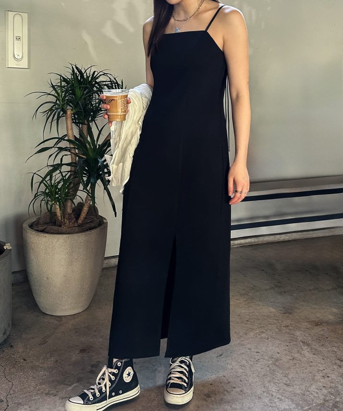 【ジュノア/JUNOAH】のタイトダブルストラップキャミワンピース インテリア・キッズ・メンズ・レディースファッション・服の通販 founy(ファニー) https://founy.com/ ファッション Fashion レディースファッション Ladies' Fashion Online ワンピース Dress キャミワンピース No Sleeve Dresses |ID: prp329100004587287 ipo3291000000032532122