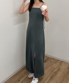 【ジュノア/JUNOAH】のタイトダブルストラップキャミワンピース チャコール|ID: prp329100004587287 ipo3291000000032532125