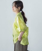 【ロートレ アモン/LAUTRE AMONT】の【WEB限定】シアースリーブギャザーカラーブラウス≪手洗い可能≫ イエロー|ID: prp329100004587288 ipo3291000000032659492