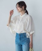 【ロートレ アモン/LAUTRE AMONT】の【WEB限定】シアースリーブギャザーカラーブラウス≪手洗い可能≫ ホワイト|ID: prp329100004587288 ipo3291000000032659494