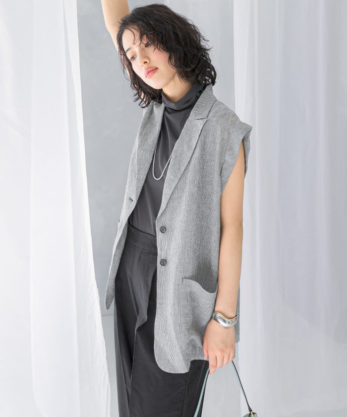 【アーバンリサーチ ロッソ/URBAN RESEARCH ROSSO】のリネンミドルジレ インテリア・キッズ・メンズ・レディースファッション・服の通販 founy(ファニー) https://founy.com/ ファッション Fashion レディースファッション Fashion for Women アウター Coat / Outerwear Collection トップス・カットソー Cut & Sew Tops ベスト&ジレ / 重ね着スタイル Vests & Gilets 2025年 2025 2025春夏・S/S Spring/Summer 2025 SS25 バランス Balance, Style Balance リネン Linen, Linen Fabric リボン Ribbon, Bow 夏 Summer S/S・春夏 SS, Spring/Summer, Warm Season |ID: prp329100004587363 ipo3291000000032766376