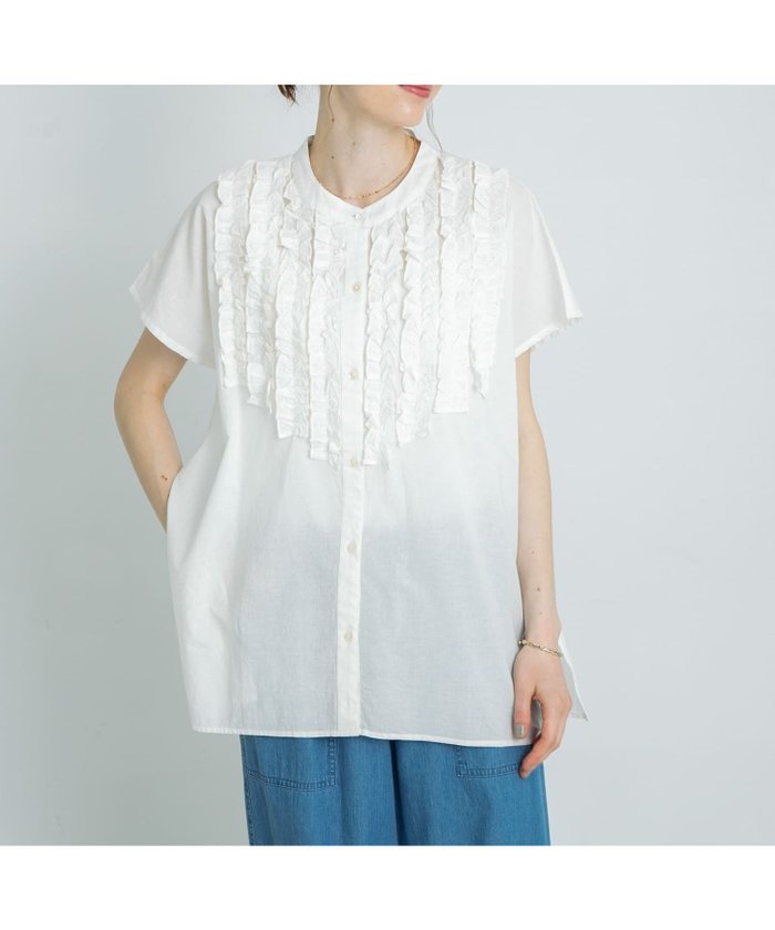 【サニーレーベル/Sonny Label / URBAN RESEARCH】のエアリーコットンフリルフレンチシャツブラウス インテリア・キッズ・メンズ・レディースファッション・服の通販 founy(ファニー) https://founy.com/ ファッション Fashion レディースファッション Ladies' Fashion Online トップス・カットソー Tops/Tshirt シャツ/ブラウス Shirts/Blouses 2025年 2025 2025春夏・S/S Ss,Spring/Summer,2025 おすすめ Recommend インド India エアリー Airy デニム Denim フリル Frills 夏 Summer S/S・春夏 Ss・Spring/Summer |ID: prp329100004587373 ipo3291000000032628647