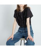 【サニーレーベル/Sonny Label / URBAN RESEARCH】のエアリーコットンフリルフレンチシャツブラウス ブラック|ID: prp329100004587373 ipo3291000000032628654