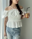 【ナイスクラップ/NICE CLAUP】のプリーツシャーリングブラウス オフホワイト|ID: prp329100004587410 ipo3291000000032533687