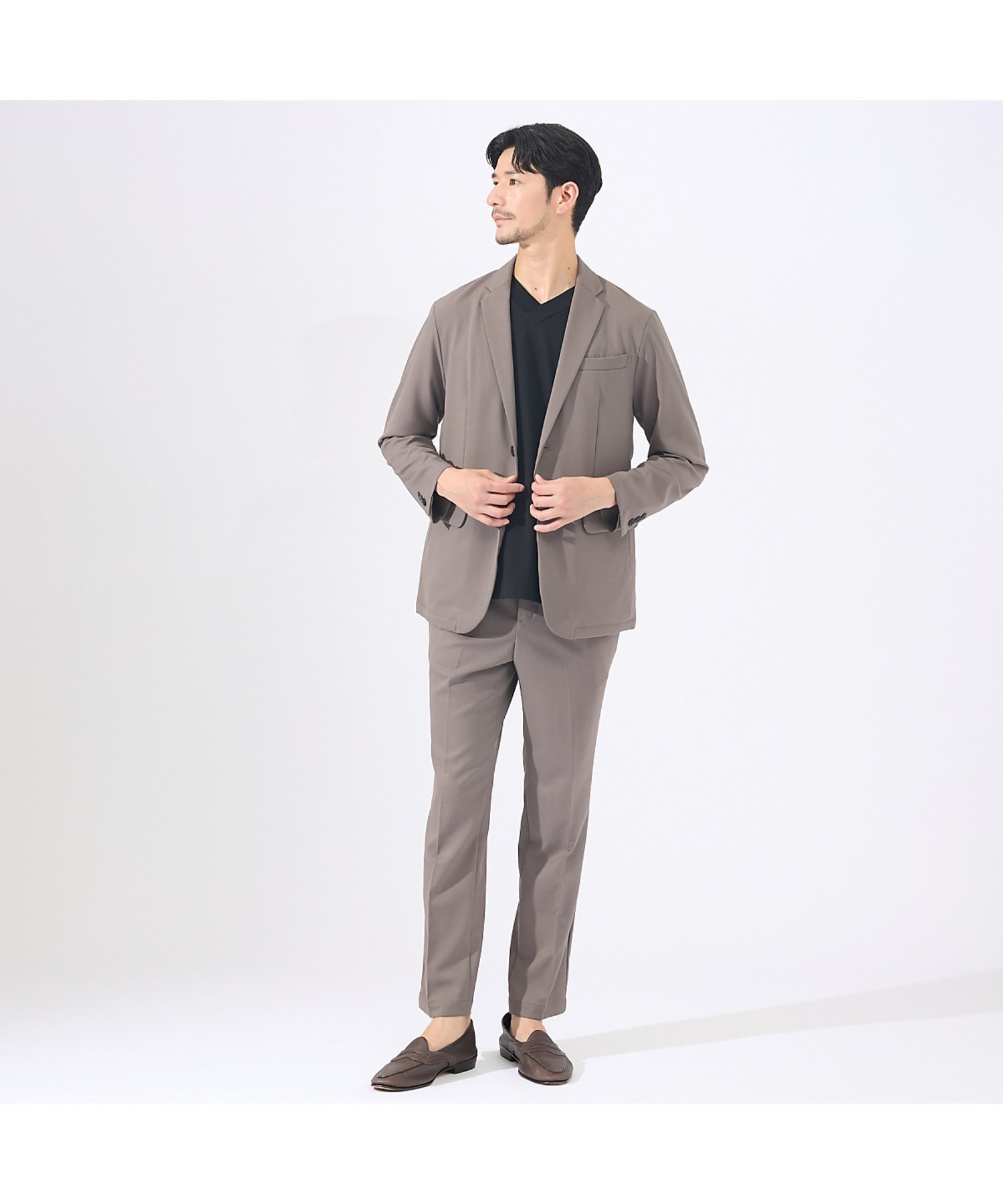 【アバハウス/ABAHOUSE / MEN】の【上下2点セット/セットアップ対応】シルキータッチ ウォッシャブル セットアップ インテリア・キッズ・メンズ・レディースファッション・服の通販 founy(ファニー) 　ファッション　Fashion　メンズファッション　Men's Style Online　セットアップ　Setup/Men　ウォッシャブル　Washable　シャドー　Shadow　ジャケット　Jacket　ストライプ　Stripe　ストレッチ　Stretch　スラックス　Slacks　セットアップ　Set Up　テーパード　Tapered　ドローコード　Draw Cord　ポケット　Pocket　ワーク　Work　おすすめ　Recommend　エレガント 上品　Elegant　モカ|ID: prp329100004587411 ipo3291000000032533692