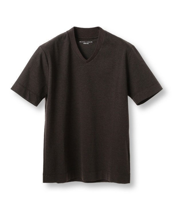 【メンズビギトーキョー/Men's Bigi / MEN】の【ACTIVE TAILOR/アクティブテイラー】シルケットスムースVネックTシャツ 接触冷感 / UVカット インテリア・キッズ・メンズ・レディースファッション・服の通販 founy(ファニー) 　ファッション　Fashion　メンズファッション　Men's Style Online　インナー　Inner　カットソー　Cut And Sew　シルケット　Mercerization　ジャケット　Jacket　スマート　Smart　セットアップ　Set Up　ドレス　Dress　パターン　Pattern　フィット　Fit　夏　Summer　エレガント 上品　Elegant　ビジネス 仕事 通勤　Business　ブラウン|ID: prp329100004587465 ipo3291000000032627885