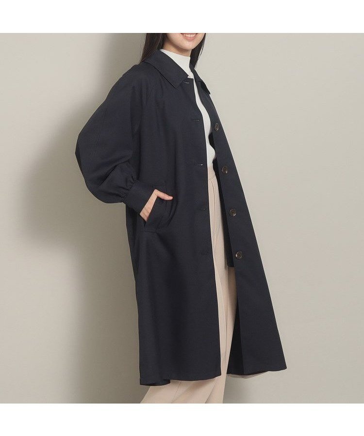【その他のブランド/Other】の【さらっと羽織れる/腕まわりゆったり/ビッグシルエット】ステンカラーコート インテリア・キッズ・メンズ・レディースファッション・服の通販 founy(ファニー) 　ファッション　Fashion　レディースファッション　Fashion for Women　アウター　Coat / Outerwear Collection　コート・ロングコート・ピーコート　Long Coats, Peacoats & More　スリーブ　Sleeve, Long Sleeve / Short Sleeve　ビッグ　Big, Oversized　ロング　Long, Long-Length　ネイビー|ID: prp329100004587518 ipo3291000000032535156