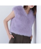 【ナチュラル ビューティー ベーシック/NATURAL BEAUTY BASIC】のフェイクファーショートベスト ラベンダー|ID: prp329100004587525 ipo3291000000032535183