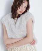 【ナチュラル ビューティー ベーシック/NATURAL BEAUTY BASIC】のフェイクファーショートベスト エクリュ1|ID: prp329100004587525 ipo3291000000032535184