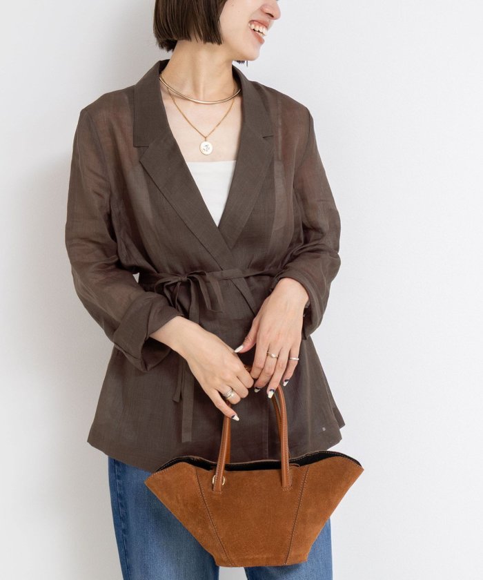 【ノーリーズ/NOLLEY'S】のウォッシャブルシアーラミーダブルジャケット インテリア・キッズ・メンズ・レディースファッション・服の通販 founy(ファニー) https://founy.com/ ファッション Fashion レディースファッション Fashion for Women アウター Coat / Outerwear Collection レディースジャケット・軽アウター Jackets 2025年 2025 2025春夏・S/S Spring/Summer 2025 SS25 おすすめ Recommended / Our Picks エレガント 上品 Elegant ジャケット Jacket, Outerwear |ID: prp329100004587534 ipo3291000000032535216