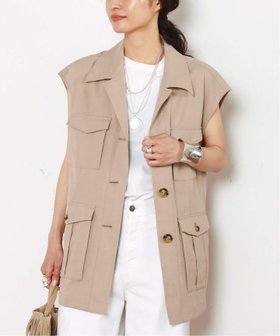 【エーピーストゥディオ/AP STUDIO】のデュアルワークベスト 人気、トレンドファッション・服の通販 founy(ファニー) ファッション Fashion レディースファッション Ladies' Fashion Online アウター Coat Outerwear トップス・カットソー Tops/Tshirt ベスト/ジレ Gilets/Vests おすすめ Recommend シェイプ Shape ストレッチ Stretch セットアップ Set Up バランス Balance フロント Front ベスト Vest モダン Modern リネン Linen ワーク Work |ID:prp329100004587535