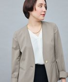 【ノーリーズ/NOLLEY'S】の《セットアップ対応》ウォッシャブルファンクショナルツイルノーカラージャケット カーキ|ID: prp329100004587540 ipo3291000000032535249