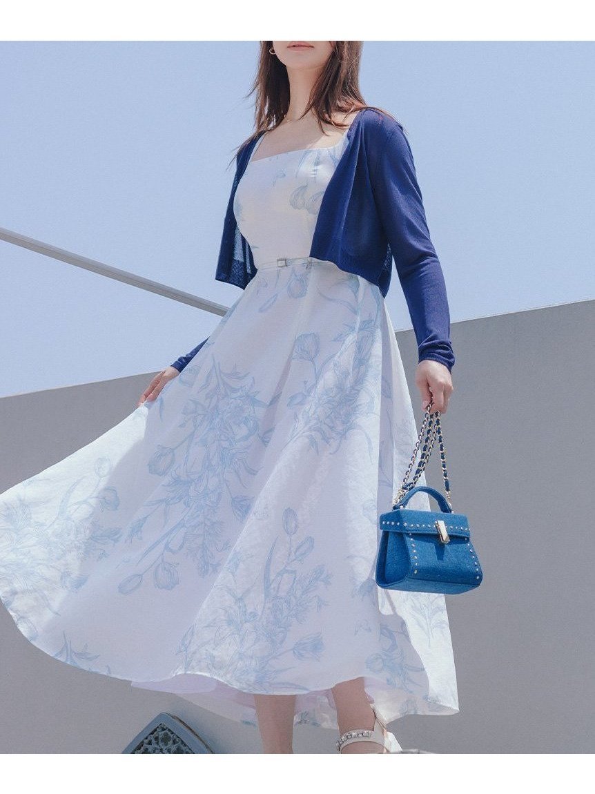【セルフォード/CELFORD】のロングスリーブシアーカーディガン インテリア・キッズ・メンズ・レディースファッション・服の通販 founy(ファニー) 　ファッション　Fashion　レディースファッション　Fashion for Women　トップス・カットソー　Cut & Sew Tops　カーディガン・羽織り　Layered Style Cardigans　カーディガン　Cardigan, Knitwear　ノースリーブ　Sleeveless, No-Sleeve　フロント　Front, Front Design　メタル　Metal, Metal Parts　エレガント 上品　Elegant　夏　Summer　NVY[089]|ID: prp329100004587701 ipo3291000000033600359