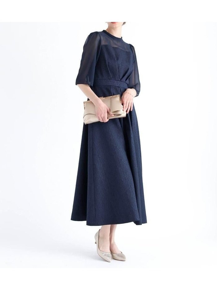 【ヴァン/Vin】のジャガードフレアドレス インテリア・キッズ・メンズ・レディースファッション・服の通販 founy(ファニー) https://founy.com/ ファッション Fashion レディースファッション Fashion for Women ワンピース Dresses フォーマル・パーティードレス・結婚式用ドレス Elegant & Casual Dresses クラシカル Classical, Vintage-Inspired シアー Sheer, See-Through シフォン Chiffon, Lightweight Fabric ドレス Dress, One-Piece フィット Fit, Slim Fit フレア Flare, Flared |ID: prp329100004587709 ipo3291000000032722628