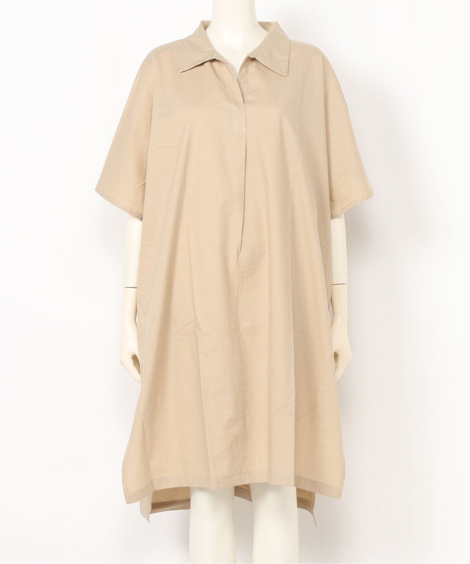 【その他のブランド/Other】のmitis/ドルマンスキッパーチュニック インテリア・キッズ・メンズ・レディースファッション・服の通販 founy(ファニー) 　ファッション　Fashion　レディースファッション　Fashion for Women　トップス・カットソー　Cut & Sew Tops　スキッパー　Skipper, Open Collar　スリット　Slit, Slit Detail　チュニック　Tunic, Long Top　フォルム　Silhouette, Form　ワイド　Wide, Wide Fit　グレージュ|ID: prp329100004587771 ipo3291000000032727534