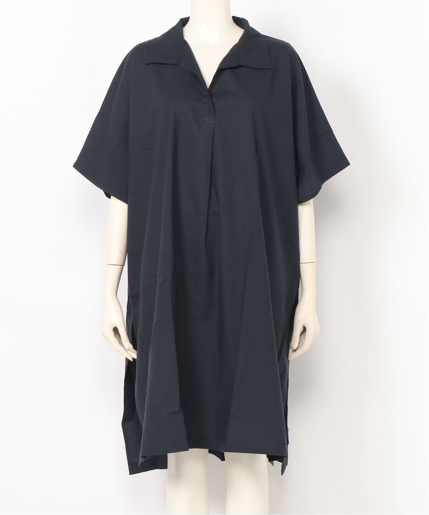 【その他のブランド/Other】のmitis/ドルマンスキッパーチュニック インテリア・キッズ・メンズ・レディースファッション・服の通販 founy(ファニー) 　ファッション　Fashion　レディースファッション　Fashion for Women　トップス・カットソー　Cut & Sew Tops　スキッパー　Skipper, Open Collar　スリット　Slit, Slit Detail　チュニック　Tunic, Long Top　フォルム　Silhouette, Form　ワイド　Wide, Wide Fit　チャコール|ID: prp329100004587771 ipo3291000000032727536
